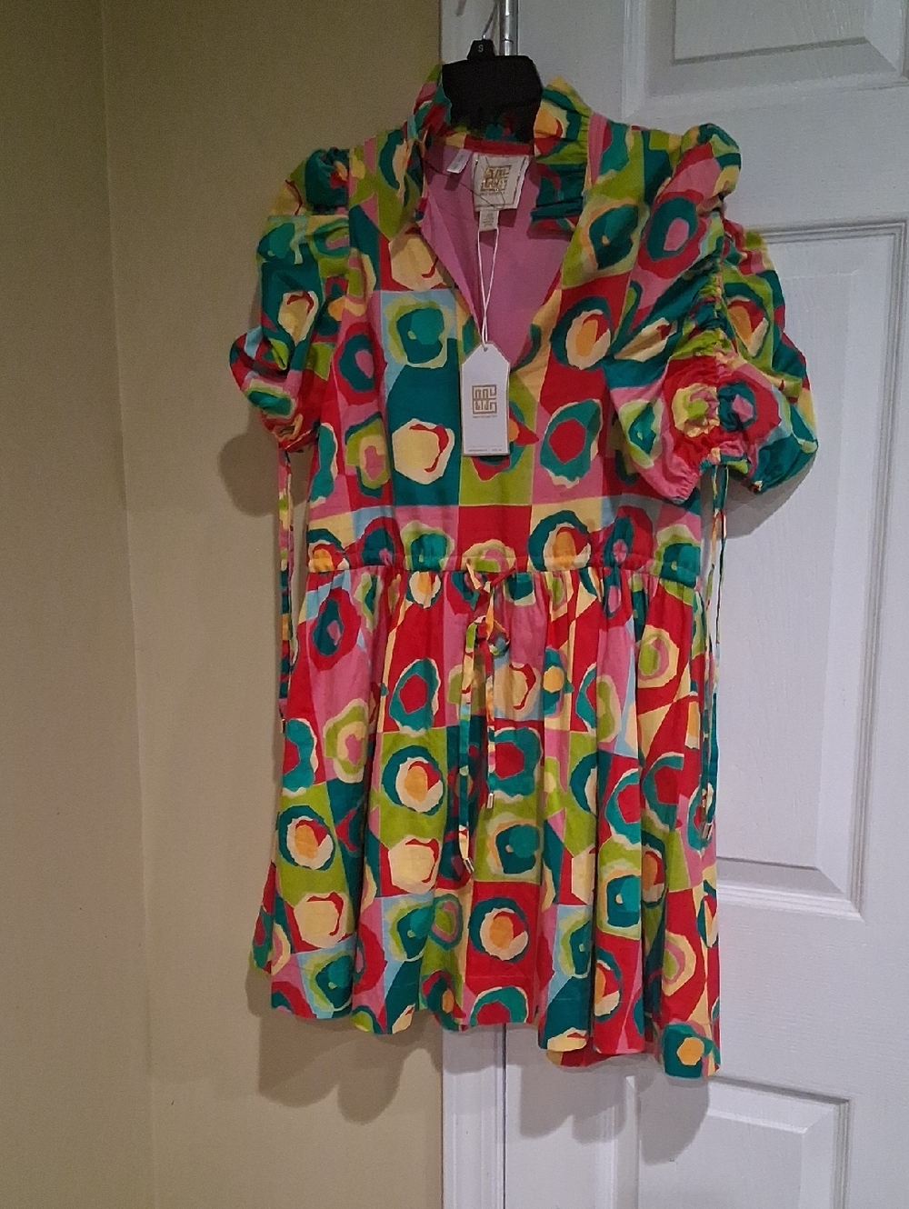 Colorful Printed  Emily McCarthy Womens Dress- Multicolor
